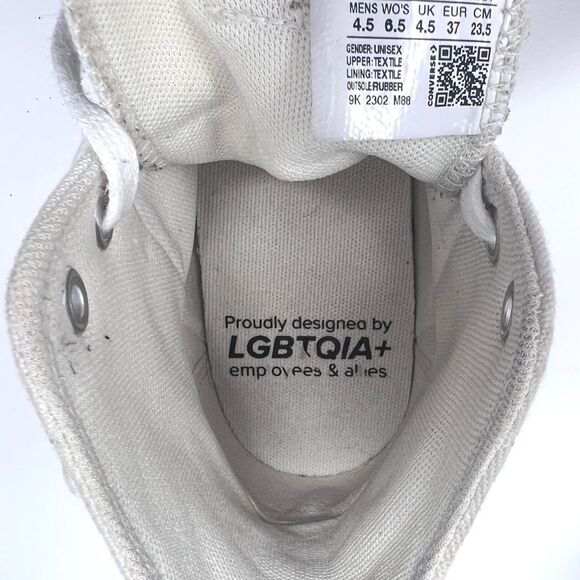 Converse Pride Rainbow Chuck Taylor All Star High Top Lift Platform Sneakers 6.5 - Picture 6 of 10